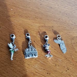 Disney world  silver charms (Set of 4)